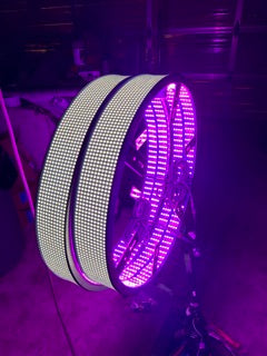 20 Row RGBW + PURE white 17in Ring LED Wheel Light