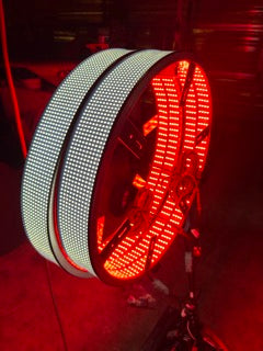 20 Row RGBW + PURE white 17in Ring LED Wheel Light